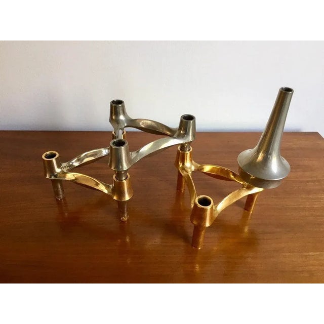 Mid-Century Modern Mid-Century Quist Brass Candleholders, Set of 4 For Sale - Image 3 of 7