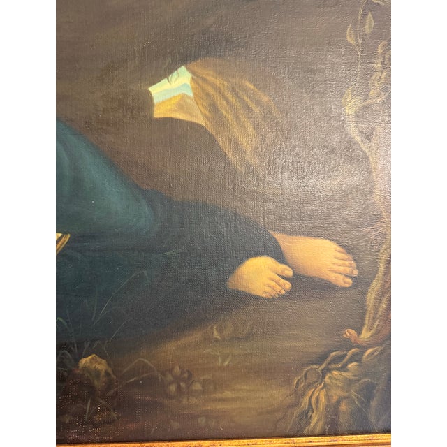 Portraiture Vintage Penitent Magdalene Oil Painting After Pompeo Batoni in Ornate Frame For Sale - Image 3 of 9