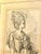 Drawing/Sketching Materials Antique French Pen and Ink Drawing Queen Marie Antoinette For Sale - Image 7 of 10