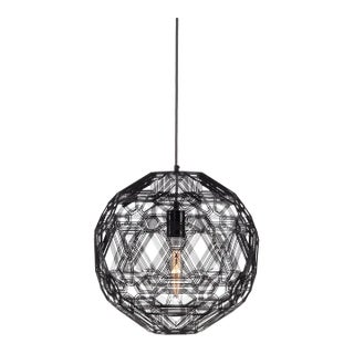 Galvanized Iron Pendant Light, Black, 29.5" Diameter - Zattelite 75 by Oggetti For Sale