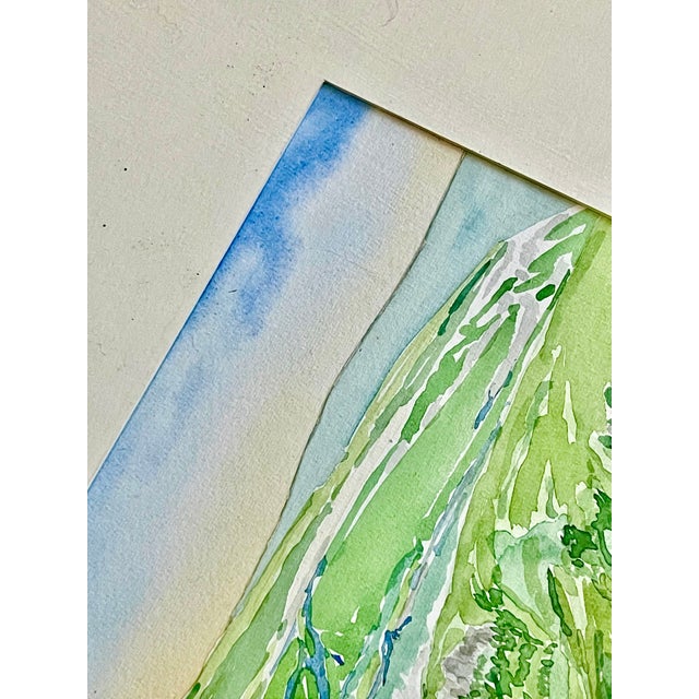 Expressive French Watercolor Landscape, Framed For Sale In New York - Image 6 of 9