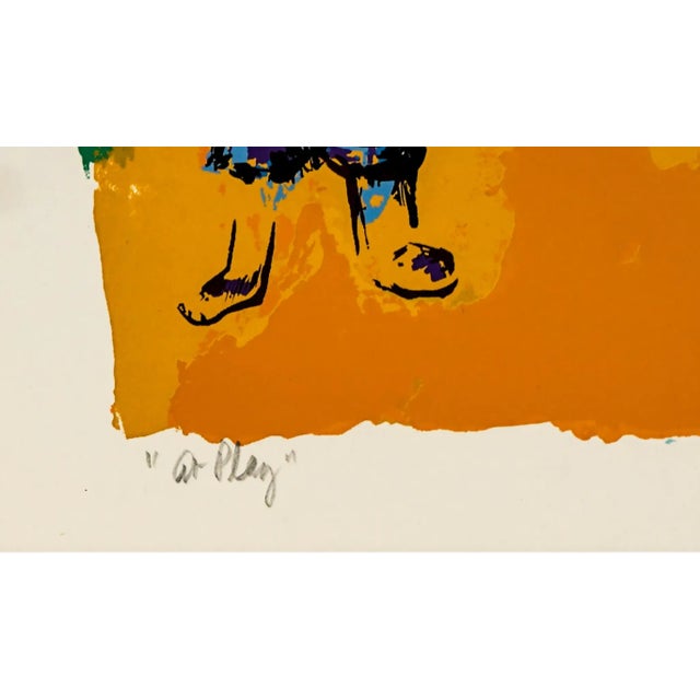 1960s Mid Century Frank Kleinholz at Play Serigraph For Sale - Image 4 of 6