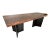 Custom Walnut, Blackened Steel Legs, Live Edge, Dining Table For Sale
