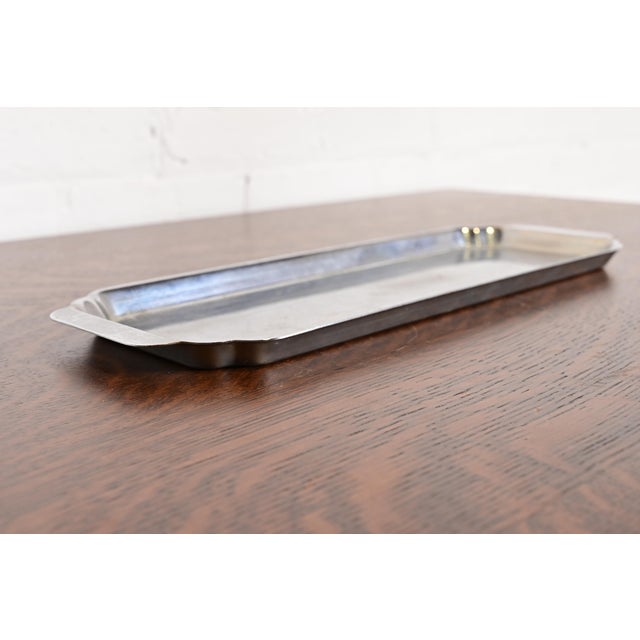 Chase Antique Art Deco Chrome-Plated Serving Tray, Circa 1930s For Sale - Image 9 of 11