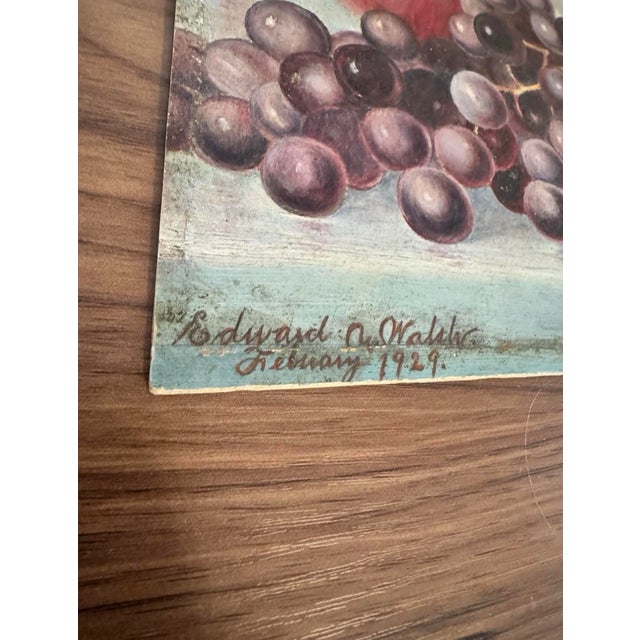 Antique Piece Title: Antique Edward Walsh (1929) Original Oil Painting "Luscious Luxuries" Description: Up for Sale:...