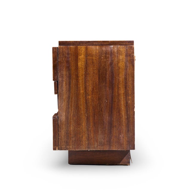 Mid 20th Century Lane Staccato Brutalist Mid Century Walnut Lowboy Dresser For Sale - Image 5 of 10