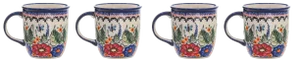 350 ml Ceramic Mugs by Porcelana Bolesławiec, Set of 4