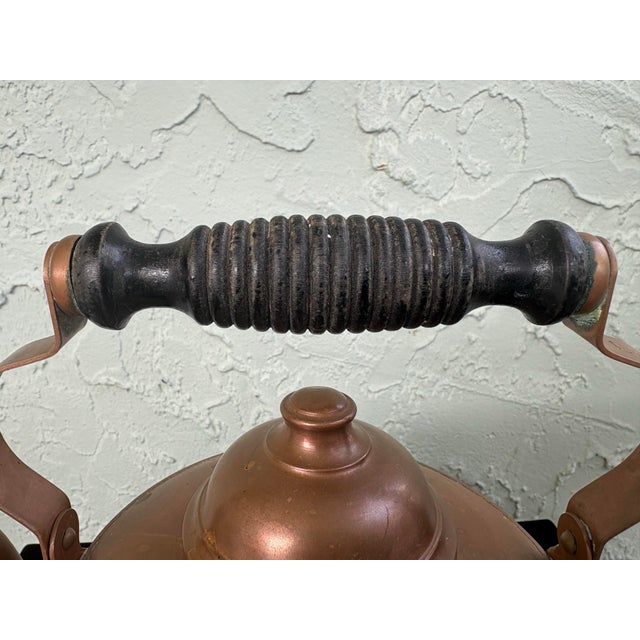 Wood Vintage Finnish Copper Kettle by Rothberg Oy, Turku – 1.8l, Mid-20th Century Scandinavian Design For Sale - Image 7 of 12