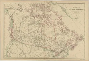 Antique Map of British North America by W. G. Blackie, 1859