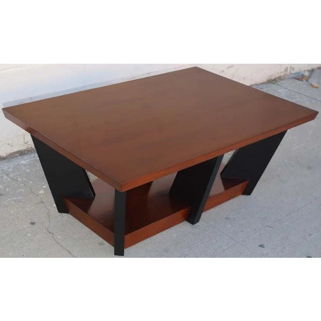 Brown Walnut Coffee Table, Custom Made by Petersen Antiques For Sale - Image 8 of 9