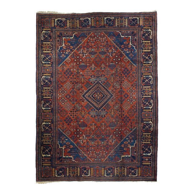 Vintage Persian Joshaghan Rug 7'3" X 10’3" For Sale