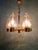Brass Chandelier with Amber Bubble Glass Globes, 1970s For Sale - Image 10 of 18