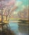 Original Fh Daniels 'The Charles River at Norumbega' Newton Boston Oil Painting For Sale - Image 9 of 13