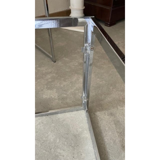 Chrome-Plated Nesting Tables, 1970, Set of 2 For Sale - Image 4 of 5