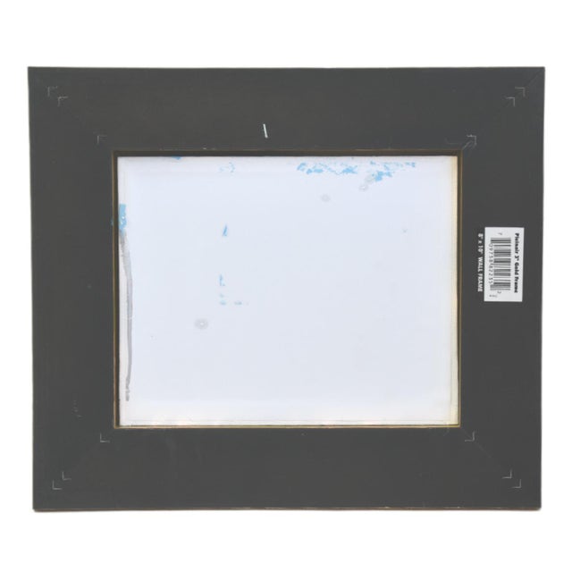Folk Art White Kitten Cat Portrait Painting Including the Antiqued Gold Wood Frame For Sale - Image 4 of 5