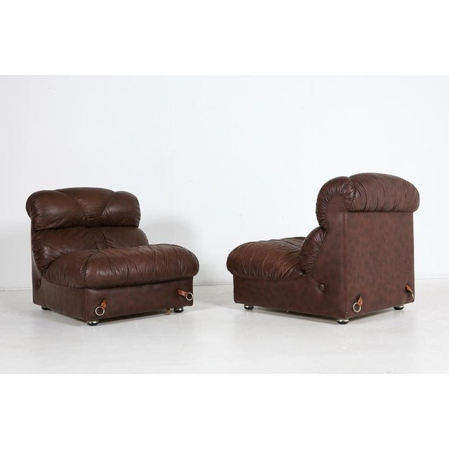 Vintage Sculptural Lounge Chairs, Italy, 1970s, Set of 2 For Sale - Image 4 of 10