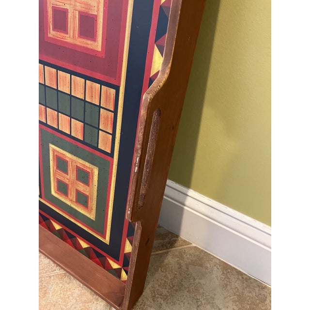 Wood Maitland-Smith Style Decorative Game Board Tray For Sale - Image 7 of 8