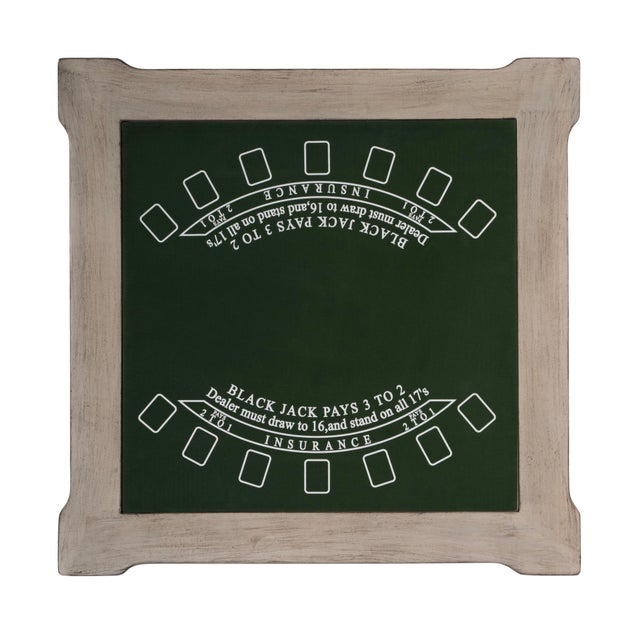 Wood Vincent Multi-Game Card Table, Gray For Sale - Image 7 of 9