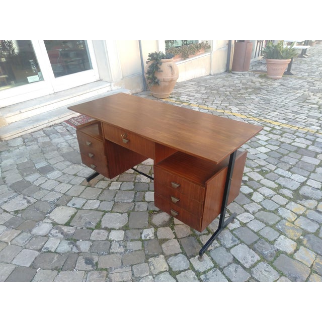 Swedish Teak Desk, 1950s For Sale - Image 4 of 18