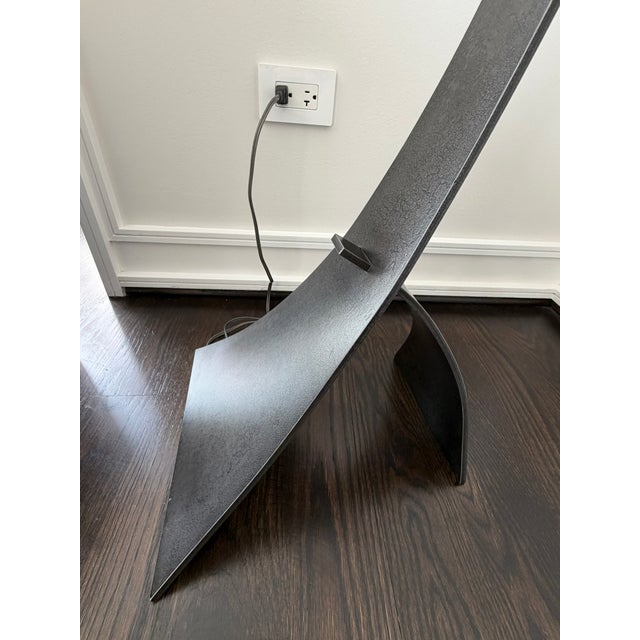 Hubbardton Forge Sculptural Floor Lamp — Hand‑Forged Modern Lighting, Artisan Made in Vermont For Sale - Image 4 of 7