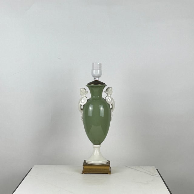 Lenox 1950s Lenox Porcelain Neoclassical Desk or Table Lamp For Sale - Image 4 of 10