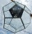 Metal Large Vintage Late 20th Century Glass Metal Polygon Panel Ceiling Fixture Pendant For Sale - Image 7 of 8