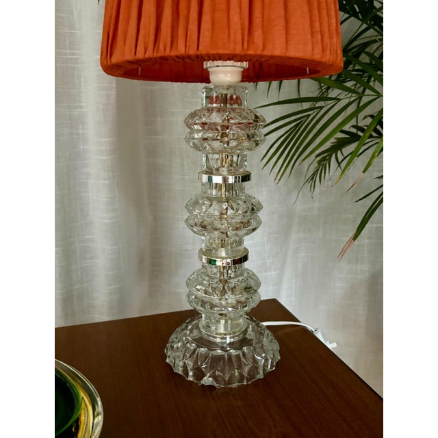 Crystal Glass Night Lamp by Carl Fagerlund for Orrefors, Sweden, 1960s For Sale - Image 9 of 12