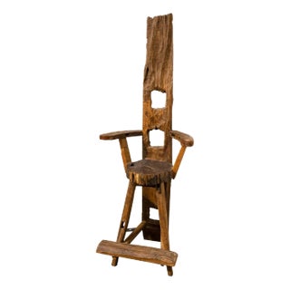 Handcrafted Sculptural Wooden Throne, Germany, 1920s For Sale