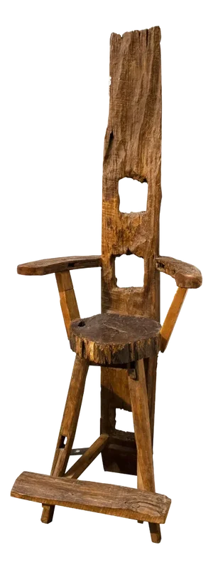 Handcrafted Sculptural Wooden Throne, Germany, 1920s