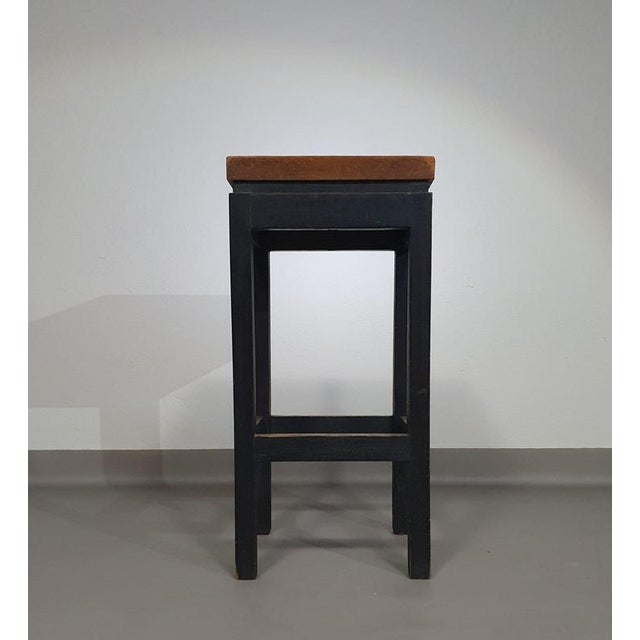 Oak Construction Stools, 1960s, Set of 3 For Sale - Image 11 of 18