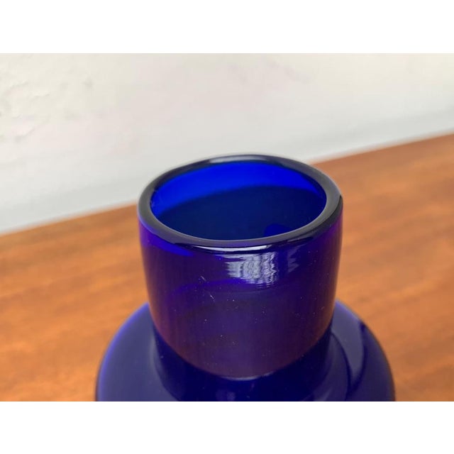 Mid-Century East German GDR Glass Vase from Veb Glaswerk Harz Derenburg, 1960s For Sale - Image 5 of 15