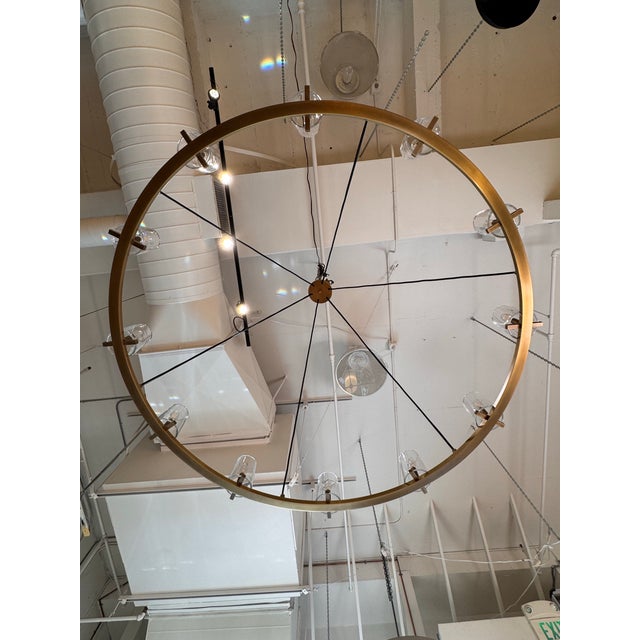 Gold Restoration Hardware Pauillac Chandelier For Sale - Image 8 of 12