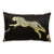 The House of Scalamandré Leaping Cheetah Lumbar Pillow, Black Magic For Sale