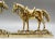 English Circa 1890 English Gilt Brass Horses Mantel Decorations For Sale - Image 3 of 9