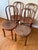 Rustic European Antique Thonet Style Bentwood Cafe Bistro Chairs, Set of Four For Sale - Image 3 of 13