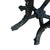Chinese Antique Chinese Ebonized Carved Wood Marble Inset Plant Stand For Sale - Image 3 of 10