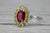 Red Garnet, Yellow Sapphires 14k Gold Ring For Sale - Image 4 of 8