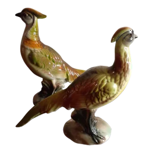 1960s Stewart B McCulloch California Pottery Pheasant Figurine