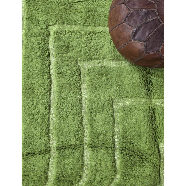 Green Green Moroccan Rug - 10.4 X 7.9 Ft For Sale - Image 8 of 8