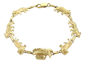 Noah's Arc 14k Yellow Gold Animals Bracelet