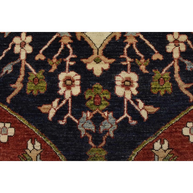 Ziegler Rug 10’1” X 13’11” Red Wool Tribal Hand-Knotted Oriental Carpet For Sale - Image 9 of 12
