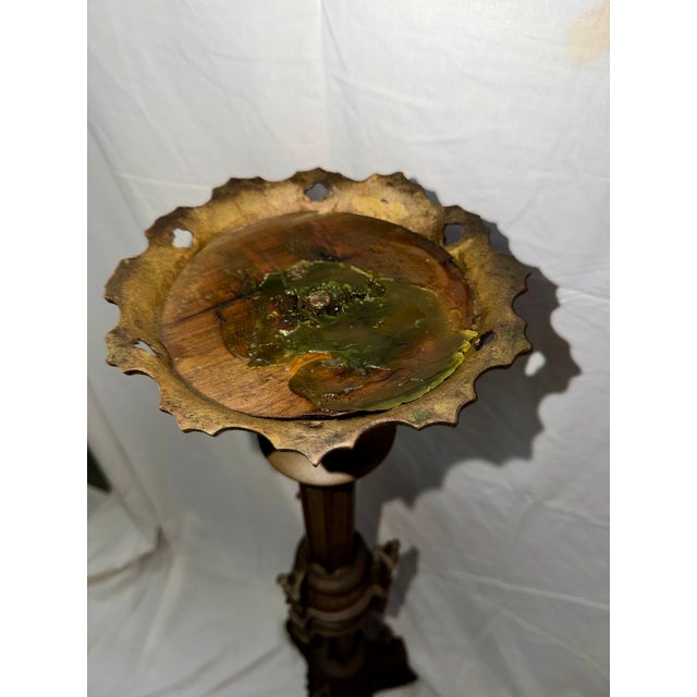 Antique Bronze Candleholder, Late 19th Century For Sale - Image 6 of 9