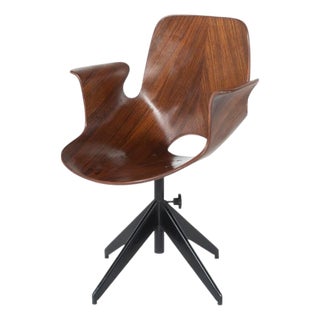 Medea Swivel Desk Chair attributed to Vittorio Nobili for Fratelli Tagliablue, Italy, 1950s For Sale