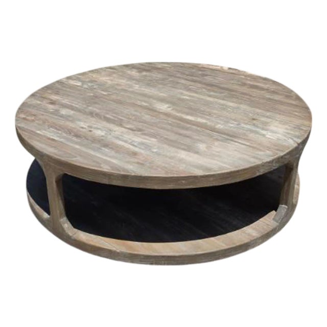 Restoration Hardware Martens Coffee Table 55" Round For Sale