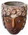 Rustic European 1960s Monumental Handcrafted Mexican Terra Cotta Janus Head Planter / Vessel With Spiral Relief Motif For Sale - Image 3 of 9