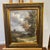 European school oil on canvas board landscape signed framed