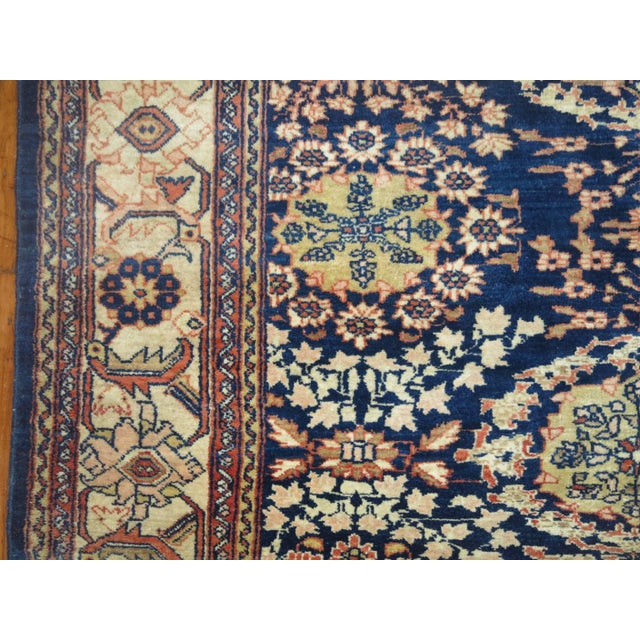 Antique Zabihi Collection Blue Persian Mahal Carpet For Sale - Image 4 of 10