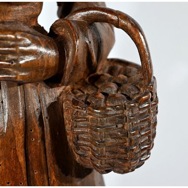 Breton Woman Returning from Market, Late 1800s, Beech For Sale - Image 10 of 18