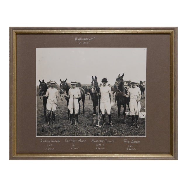 "Hurlingham" Polo (31 Goals) C1930s B&w Photo by Freudy For Sale