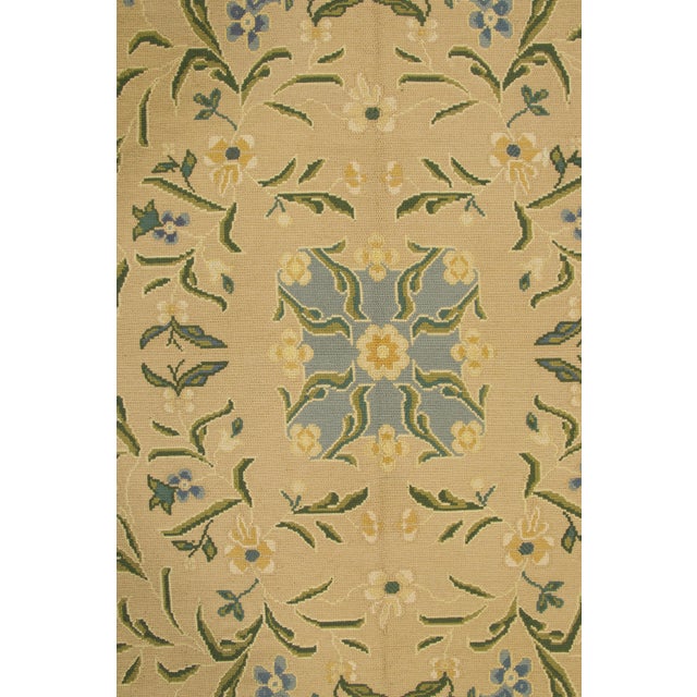 Vintage Portuguese Needlepoint Wool Rug With Medallion by Rug & Kilim, 1950-1959 For Sale In New York - Image 6 of 9